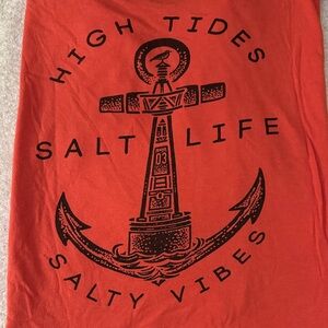 EUC Salt Life Anchor Graphic Tee -Coral 2xl